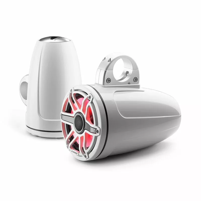 JL AUDIO M6-770ETXv3-Gw-S-GwGw-i 7.7" Enclosed Marine Coaxial Speaker System, Gloss White, White Sport Grille with RGB LED Lighting 6 JL AUDIO M6-770ETXv3-Gw-S-GwGw-i 7.7" Enclosed Marine Coaxial Speaker System, Gloss White, White Sport Grille with RGB LED Lighting - Image 4