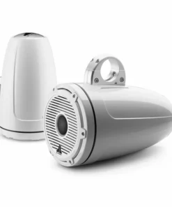 JL AUDIO M6-880ETXv3-Gw-C-GwGw 8.8" Enclosed Marine Coaxial Speaker System, Gloss White, White Classic Grille