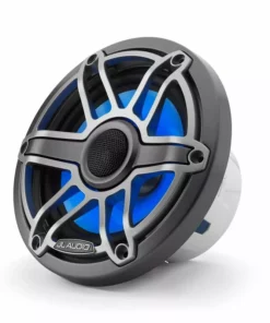 JL AUDIO M6-650X-S-GmTi-i 6.5" Marine Coaxial Speakers, Gunmetal and Titanium Sport Grilles with RGB LED Lighting