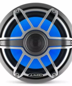 JL AUDIO M6-880X-S-GmTi-i 8.8" Marine Coaxial Speakers, Gunmetal and Titanium Sport Grilles with RGB LED Lighting