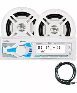 DUAL MXCP49BT Marine Digital Media and Bluetooth Receiver/Speaker Package