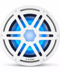 JL AUDIO M3-10IB-S-Gw-i-4 10" Marine Subwoofer Driver, White Sport Grilles with RGB LED Lighting
