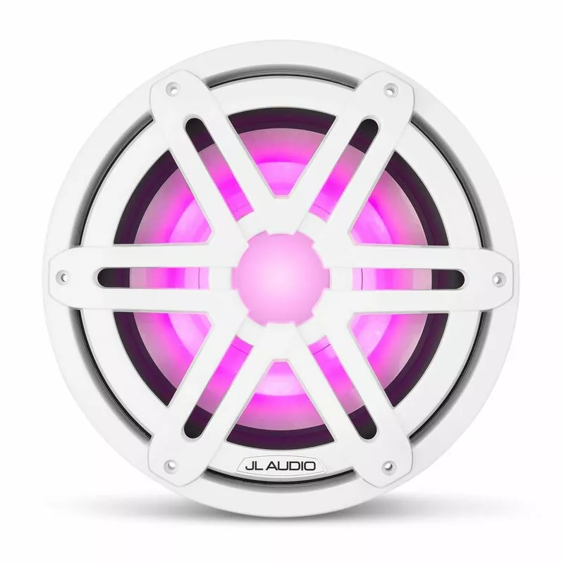JL AUDIO M3-10IB-S-Gw-i-4 10" Marine Subwoofer Driver, White Sport Grilles with RGB LED Lighting 5 JL AUDIO M3-10IB-S-Gw-i-4 10" Marine Subwoofer Driver, White Sport Grilles with RGB LED Lighting - Image 3