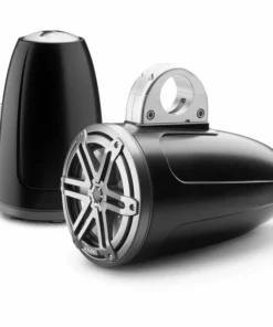 JL AUDIO M3-770ETXv3-Sb-S-Gm 7.7" Enclosed Marine Coaxial Speaker System, Satin Black, Gunmetal Sport Grilles