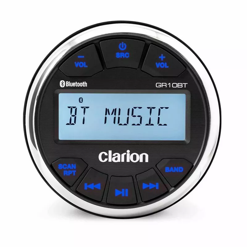 CLARION MARINE AUDIO GR10BT 3" Gauge Marine USB/MP3/WMA Receiver with Bluetooth 3 CLARION MARINE AUDIO GR10BT 3" Gauge Marine USB/MP3/WMA Receiver with Bluetooth