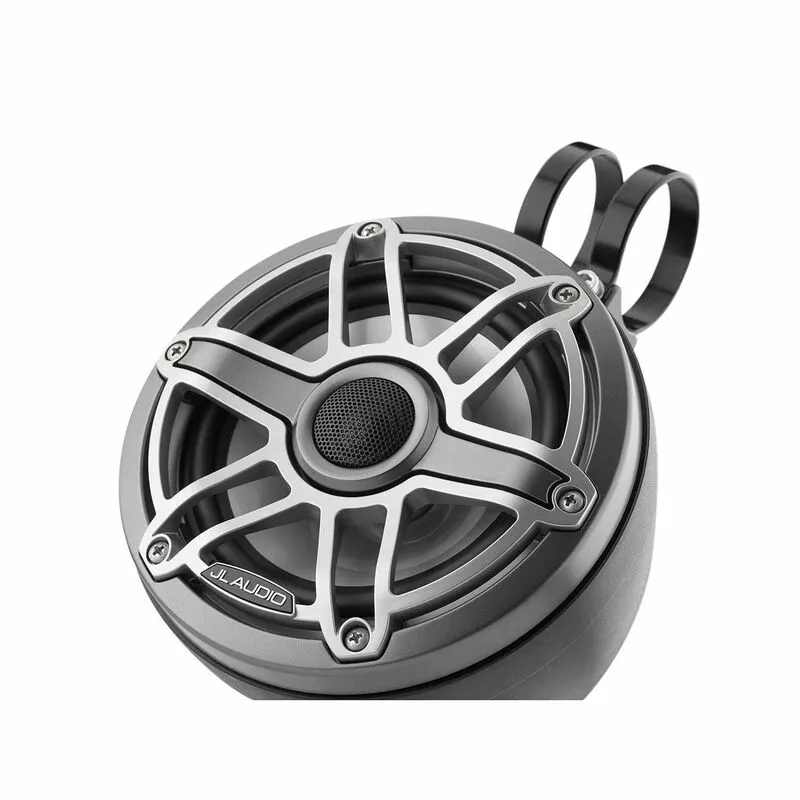 JL AUDIO M6-650VEX-Mb-S-GmTi 6.5" Enclosed Coaxial Speakers, Matte Black Enclosure, Gunmetal Trim Ring, Titanium Sport Grille 6 JL AUDIO M6-650VEX-Mb-S-GmTi 6.5" Enclosed Coaxial Speakers, Matte Black Enclosure, Gunmetal Trim Ring, Titanium Sport Grille - Image 4