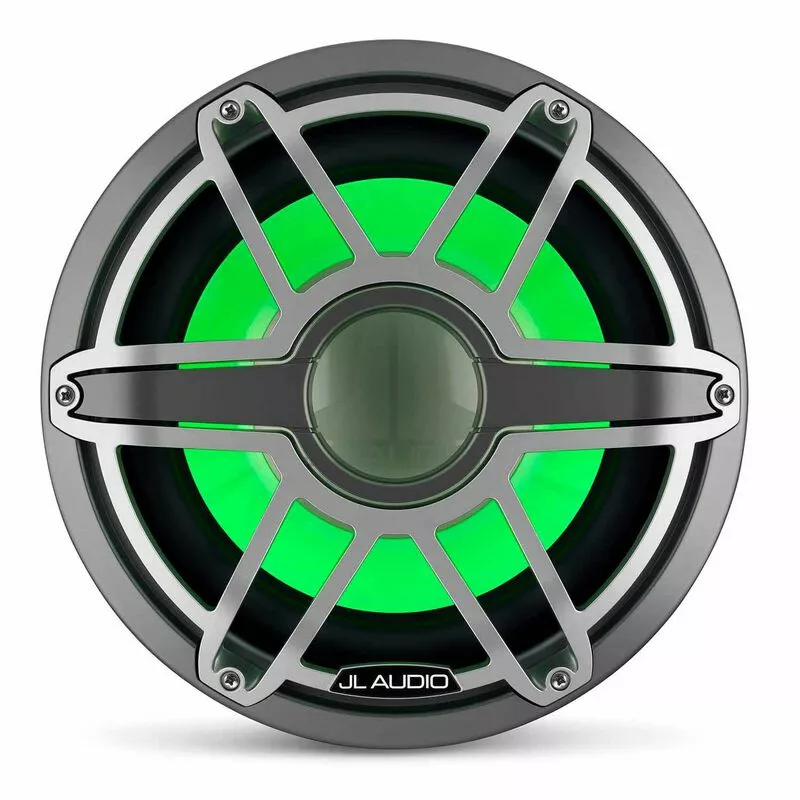 JL AUDIO M7-12IB-S-GmTi-i-4 12" Marine Subwoofer Driver with Transflective™ LED Lighting, Gunmetal Trim Ring, Titanium Sport Grille 4 JL AUDIO M7-12IB-S-GmTi-i-4 12" Marine Subwoofer Driver with Transflective™ LED Lighting, Gunmetal Trim Ring, Titanium Sport Grille - Image 2