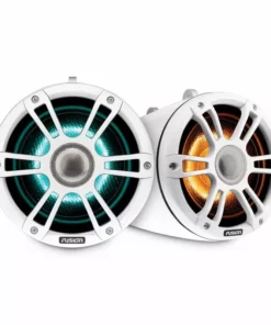 FUSION 8.8” 330 W Sports White Wake Tower Speakers with CRGBW LED Lighting