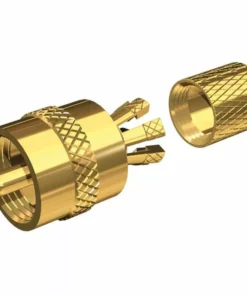 SHAKESPEARE PL-259 Gold-Plated Center-Pin Connector, RG-8X or RG-58/AU Coax
