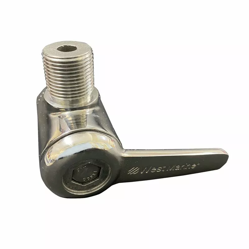 WEST MARINE Deluxe Stainless Steel Rail Mount - with Lever 3 WEST MARINE Deluxe Stainless Steel Rail Mount - with Lever